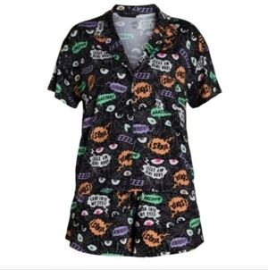 Halloween Way To Celebrate Women's Spider Shorty Pajamas Set LARGE